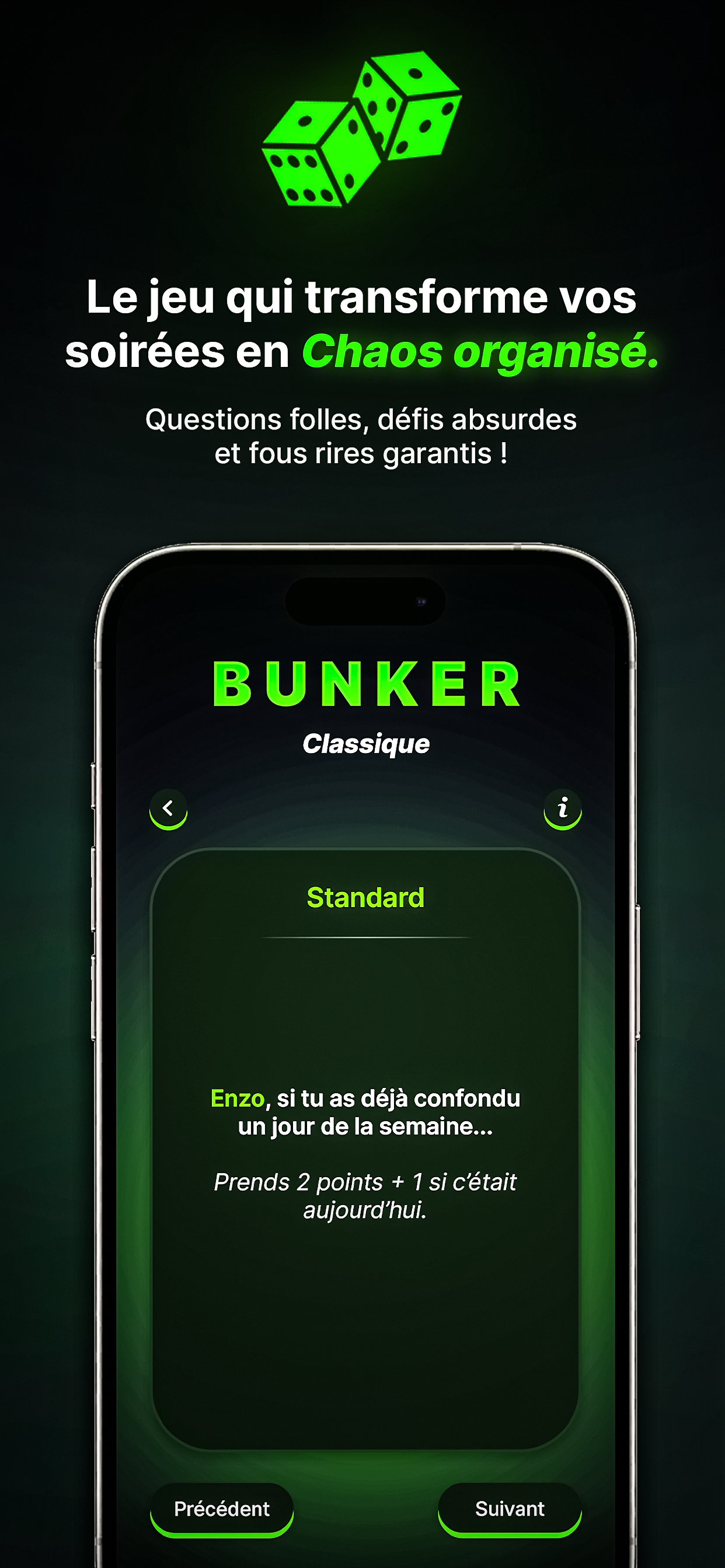 Screenshot Bunker — mode Classique
