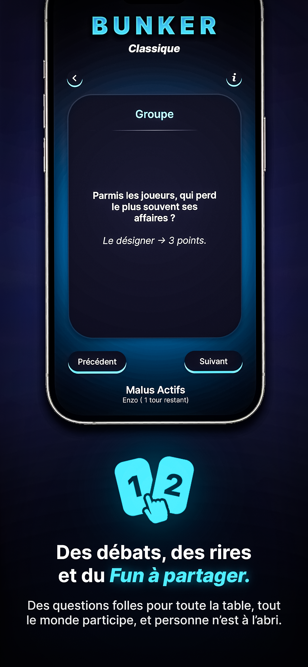 Screenshot Bunker — carte de groupe